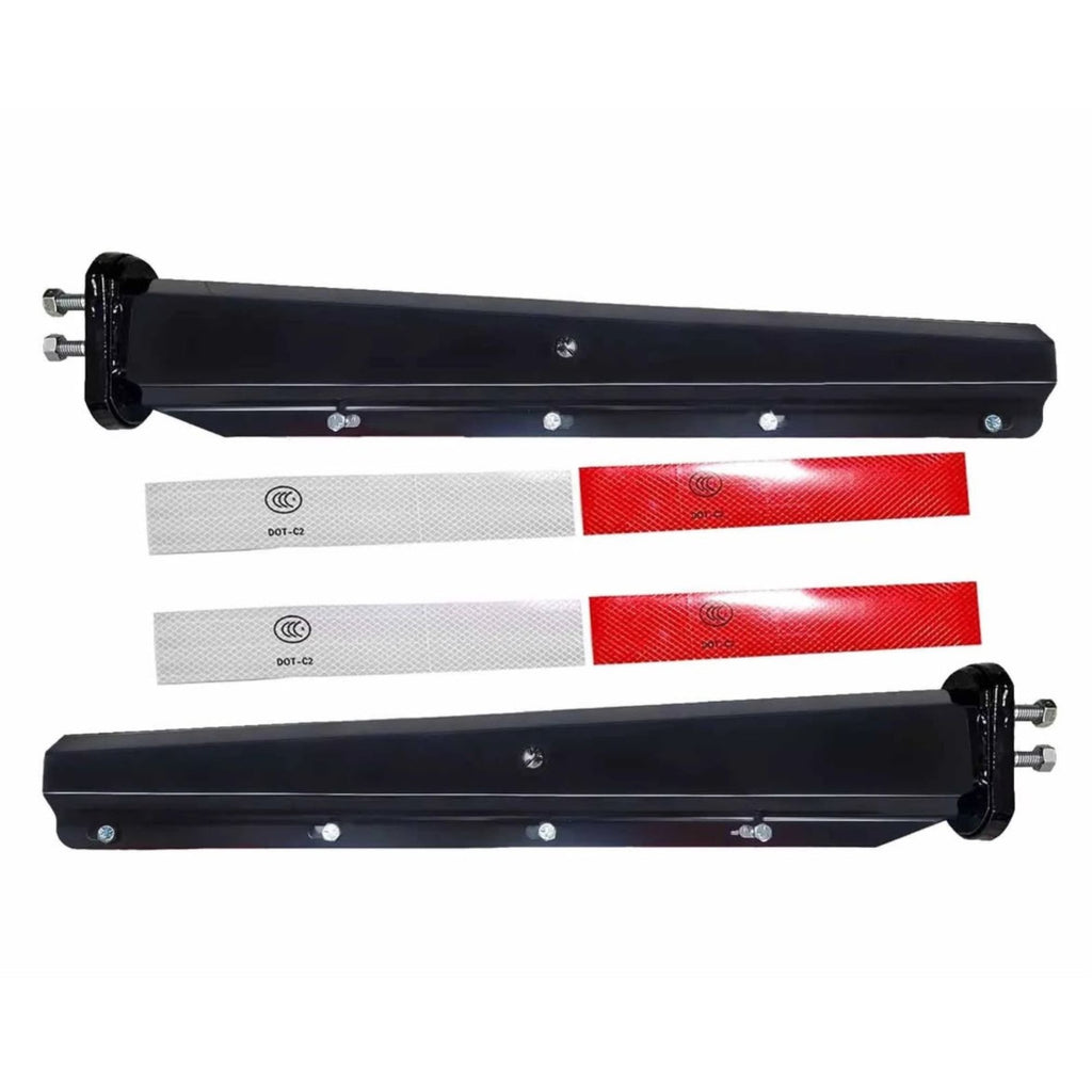 Semi Truck Mud Flaps 24in x 30in Compatible with Freightliner Trucks – Black with Red Logo – Includes Black Mud Flap Hangers, Reflector Tape & Mounting Bolts