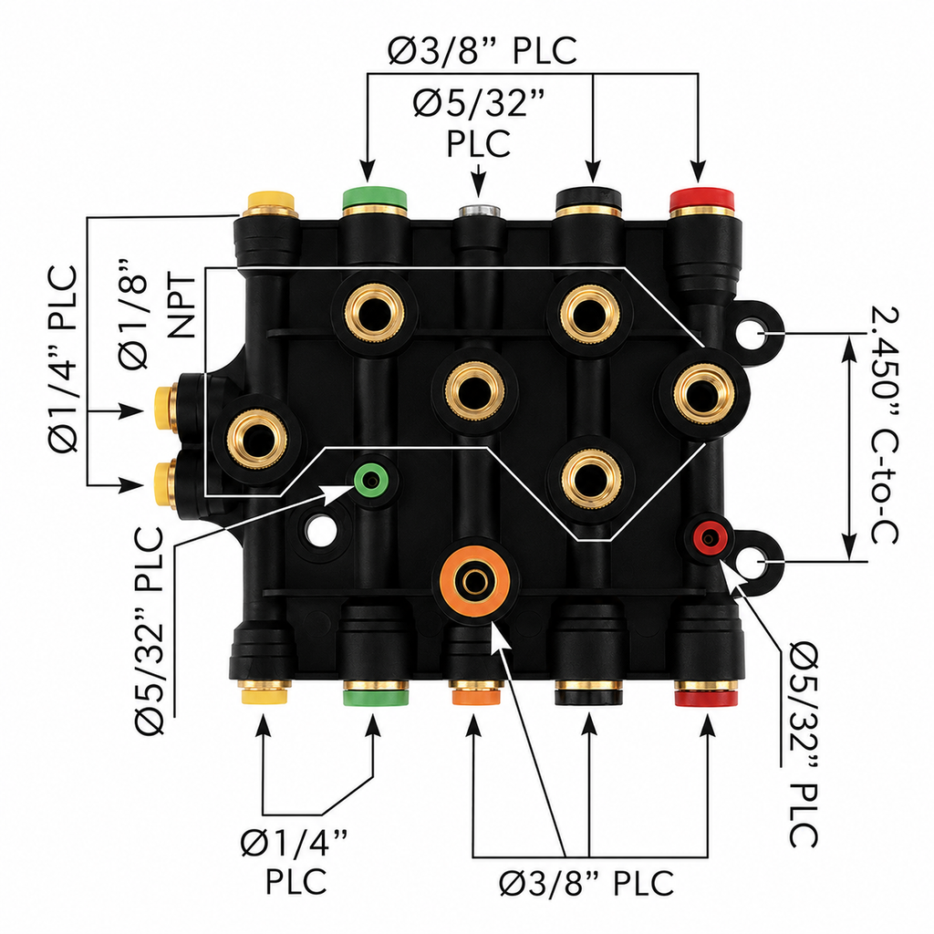 Air Manifold Compatible with Freightliner Trucks – Heavy-Duty Air System Replacement – Compatible with A12-14736-003 – A1214736003