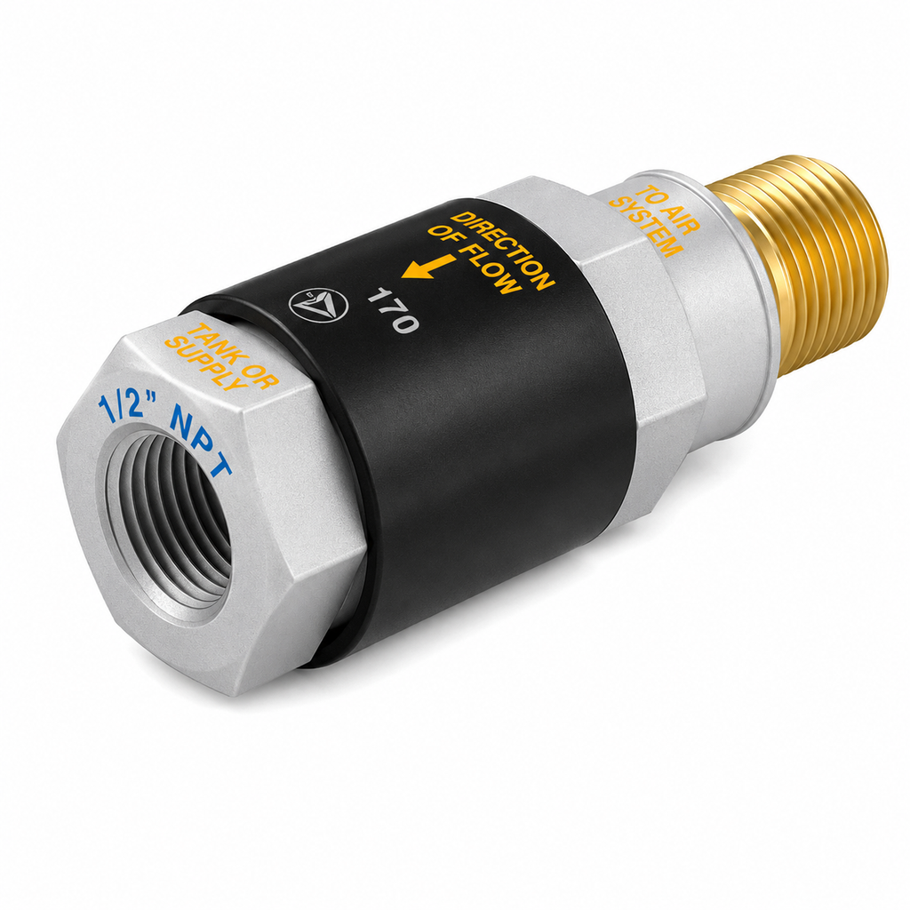 Quick Release Valve In-Line Compatible with Universal Applications – Black Shield Tractor Gladhand Mount – Compatible with TV801095 – 032020 – 401146