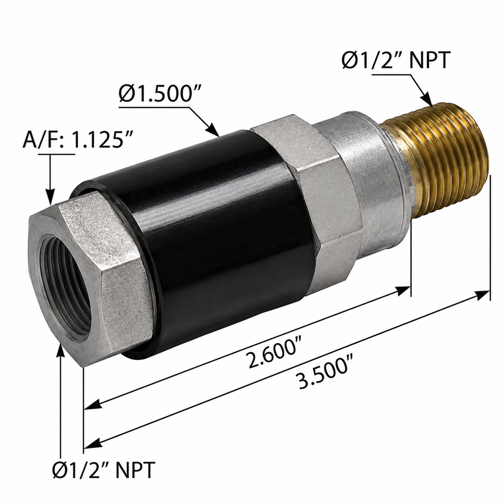 Quick Release Valve In-Line Compatible with Universal Applications – Black Shield Tractor Gladhand Mount – Compatible with TV801095 – 032020 – 401146