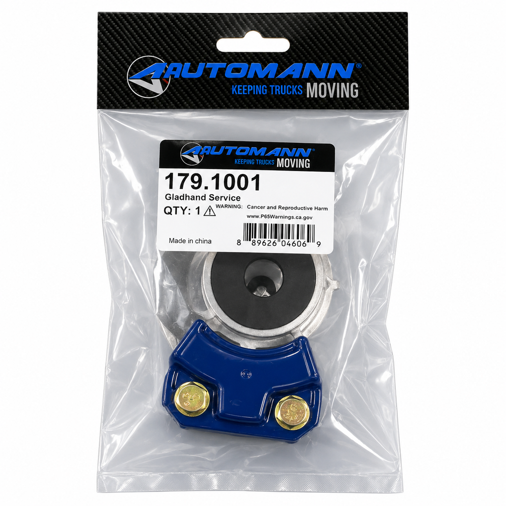 Service Gladhand Compatible with Universal Applications – Blue – 1/2in Female Pipe Thread – Aluminum Casting with Full-Face Rubber Seal – Compatible with 1011S – 035045