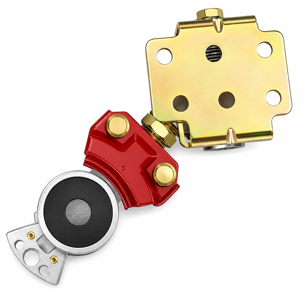 Pivoting Emergency Gladhand Compatible with Universal Applications – Bottom Port 3/8in NPT – Red – Compatible with 9222 – 035168 – 441063