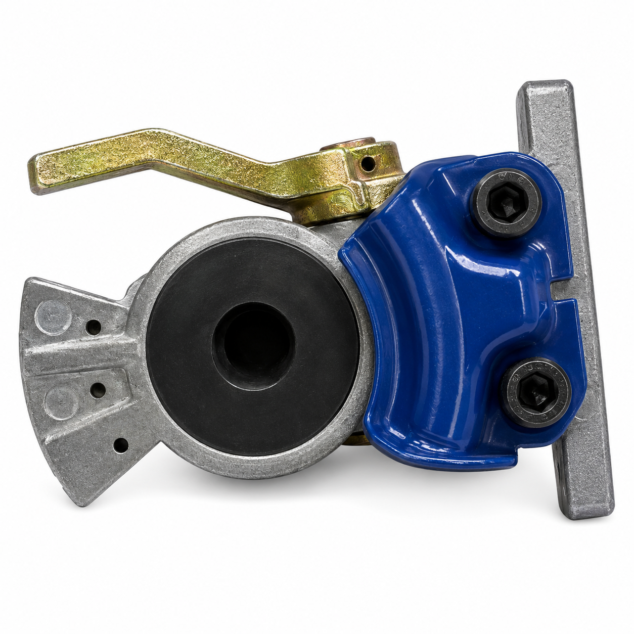 Shutoff Gladhand Service Compatible with Universal Applications – Blue 2-Bolt Plate Mount with 3/8in Female Pipe Connection – Compatible with 9202 – 035151 – 441004
