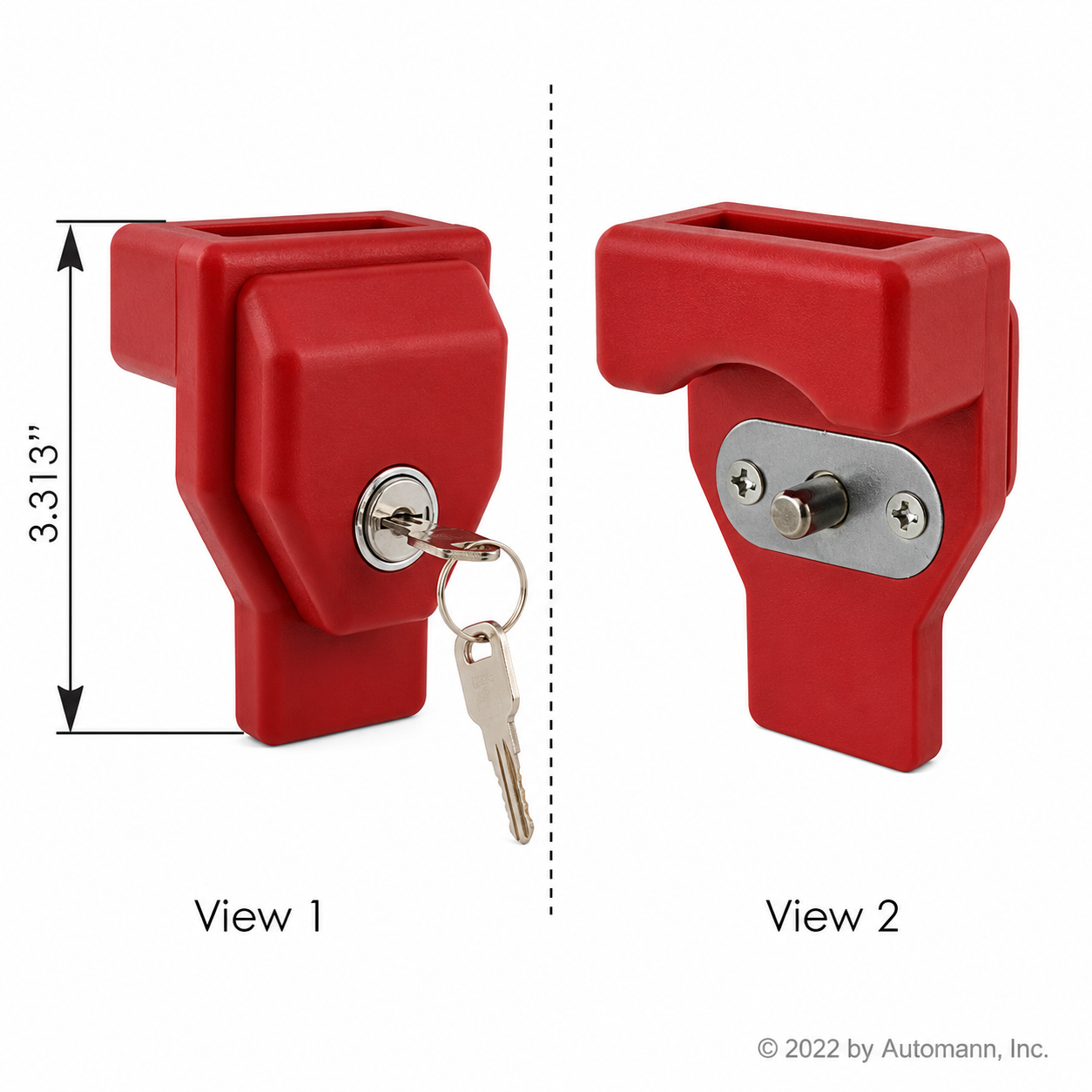 Gladhand Lock Compatible with Universal Applications – Glass-Filled Nylon Body with 2 Keys – Compatible with 1011LK – 035150
