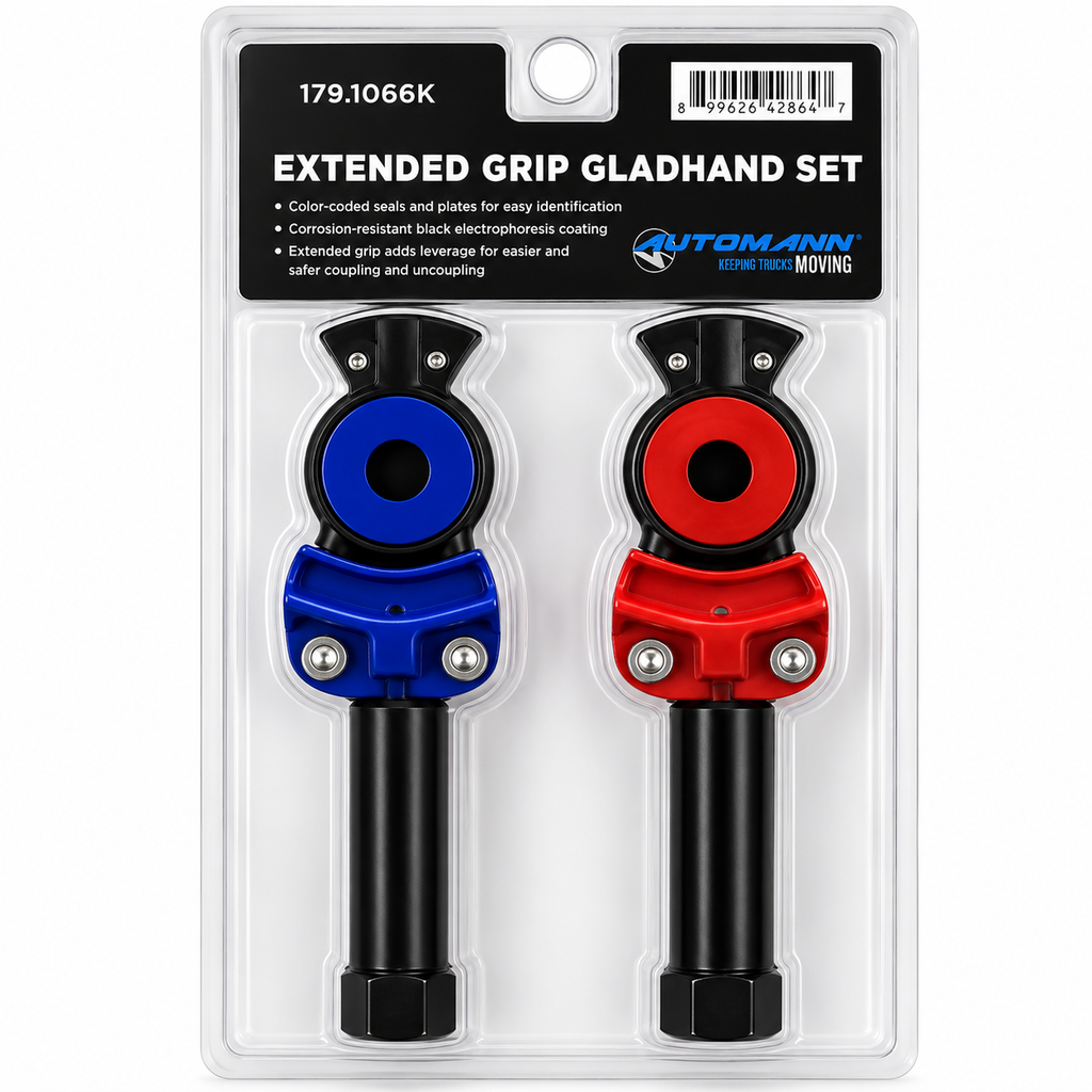 Gladhand with Integral Grip Coated Kit Compatible with Universal Applications – Heavy-Duty Coated Gladhand Kit – Compatible with 441229
