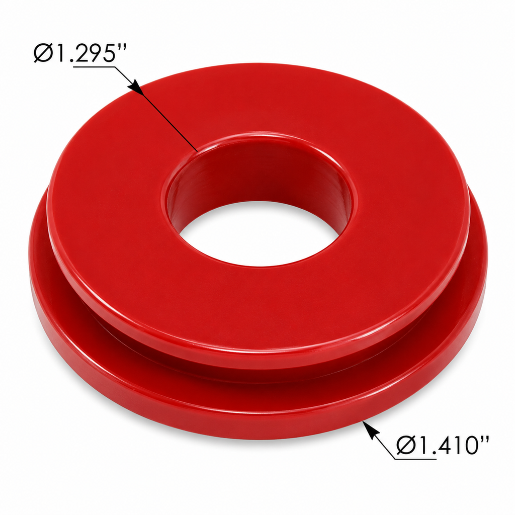 Gladhand Seal Red Poly Small Face Compatible with Heavy-Duty Truck & Trailer Air Brake Applications – Pack of 10 – Compatible with 101115R – 441737 – DA9017R – GT-2601