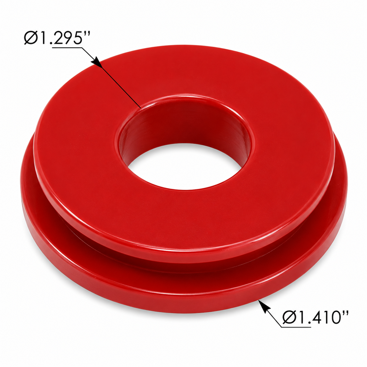 Gladhand Seal Red Poly Small Face Compatible with Heavy-Duty Truck & Trailer Air Brake Applications – Pack of 10 – Compatible with 101115R – 441737 – DA9017R – GT-2601