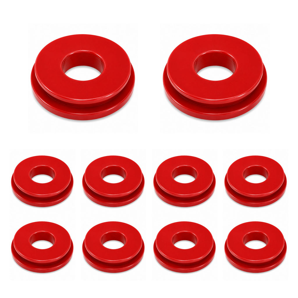 Gladhand Seal Red Poly Small Face Compatible with Heavy-Duty Truck & Trailer Air Brake Applications – Pack of 10 – Compatible with 101115R – 441737 – DA9017R – GT-2601