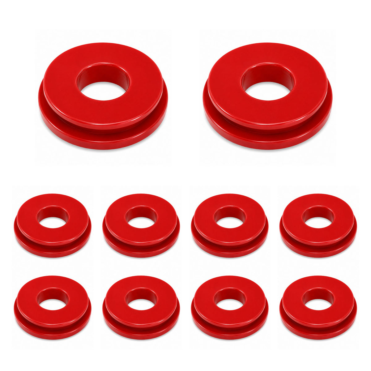 Gladhand Seal Red Poly Small Face Compatible with Heavy-Duty Truck & Trailer Air Brake Applications – Pack of 10 – Compatible with 101115R – 441737 – DA9017R – GT-2601