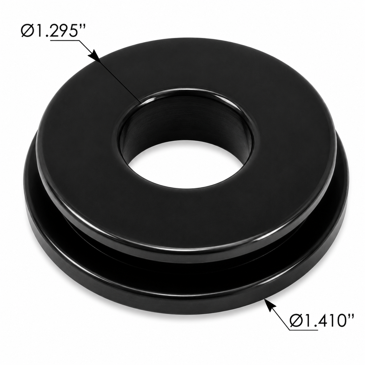 Gladhand Seal Black Poly Small Face Compatible with Heavy-Duty Truck & Trailer Air Brake Applications – Pack of 10 – Compatible with 101114 – 441739 – GT-2603