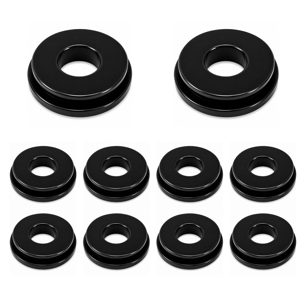 Gladhand Seal Black Poly Small Face Compatible with Heavy-Duty Truck & Trailer Air Brake Applications – Pack of 10 – Compatible with 101114 – 441739 – GT-2603
