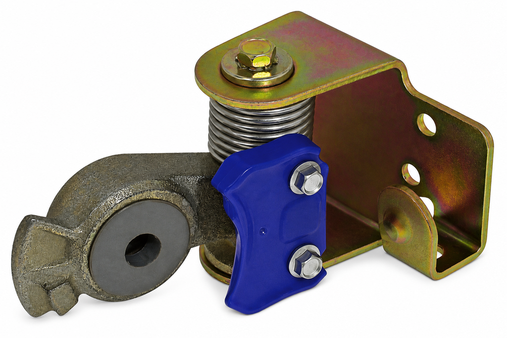 Cast Iron Swivel Gladhand Service & Emergency Pair Compatible with Heavy-Duty Truck & Trailer Applications – Blue & Red – Poly Seal – Zinc-Plated Bracket – Compatible with 36131U – 36231U