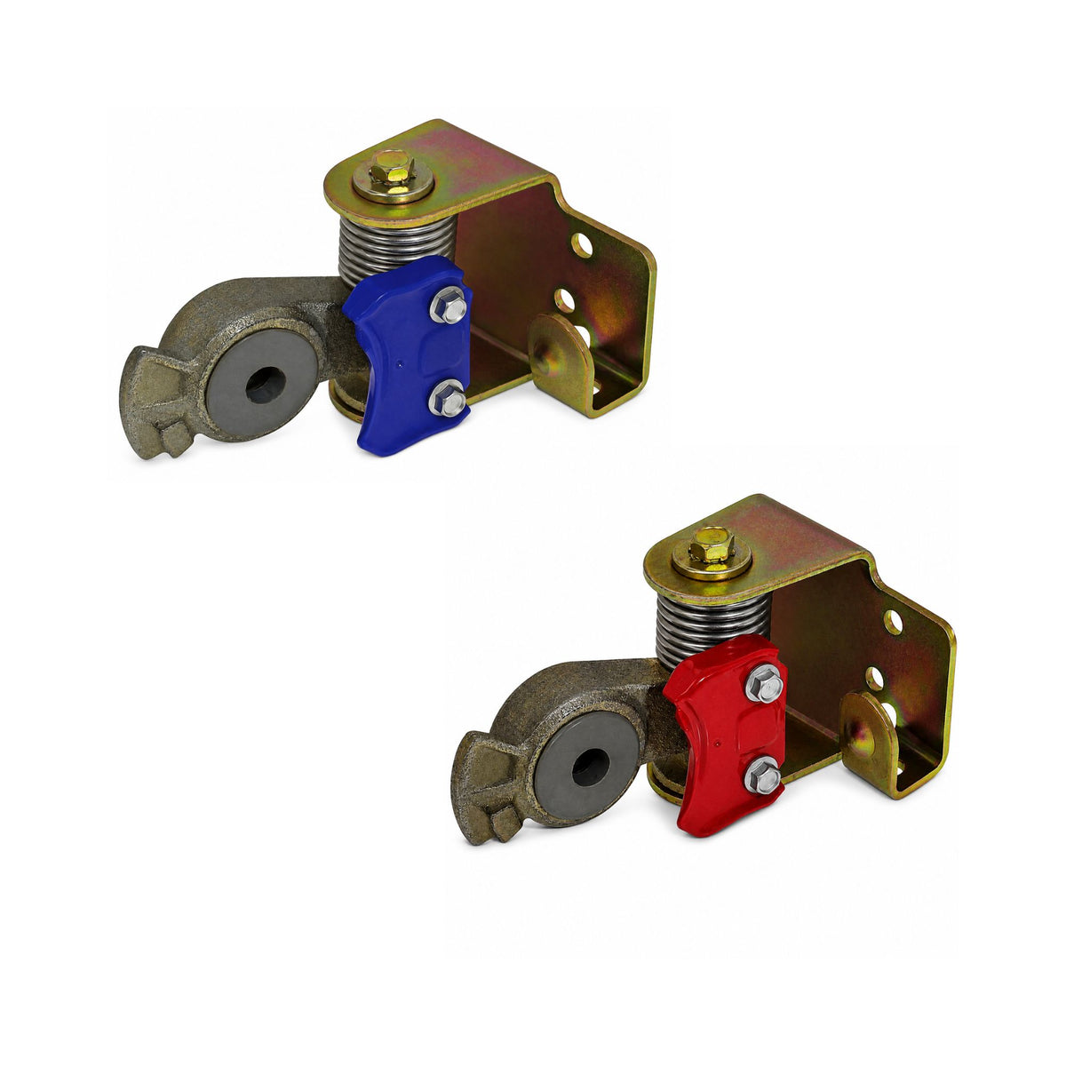 Cast Iron Swivel Gladhand Service & Emergency Pair Compatible with Heavy-Duty Truck & Trailer Applications – Blue & Red – Poly Seal – Zinc-Plated Bracket – Compatible with 36131U – 36231U