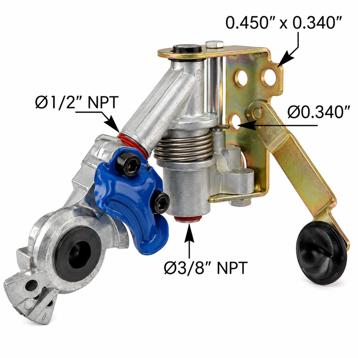 Pivoting Service Gladhand Compatible with Universal Applications – Rear Port 3/8in NPT – Blue – Compatible with 9311 – 441102