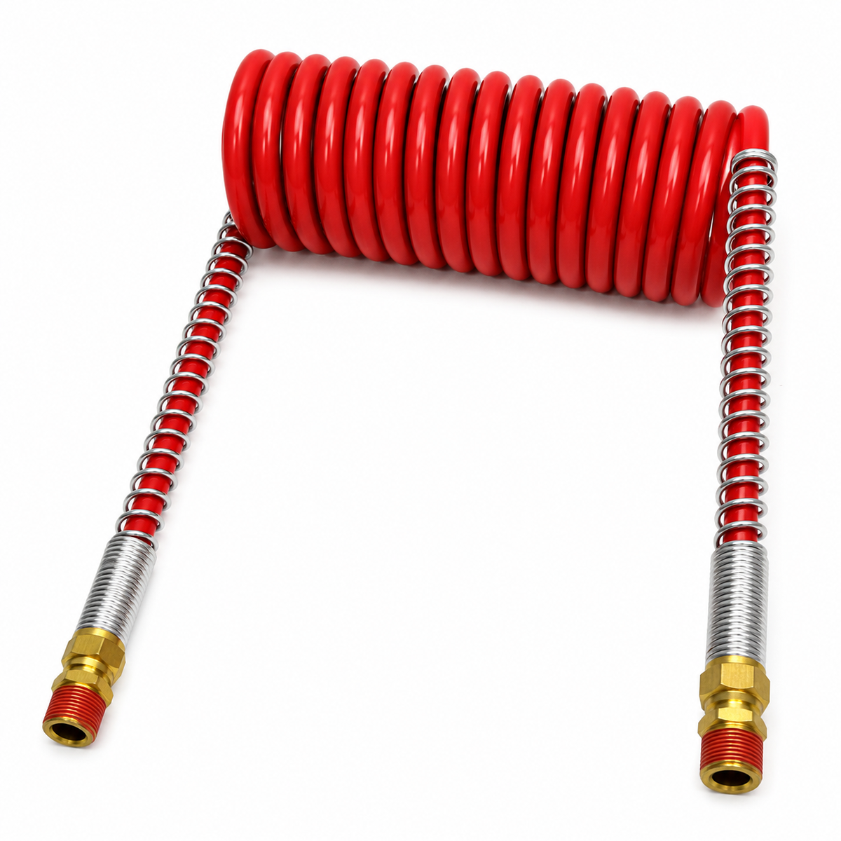 Single Air Coil 12ft Blue & Red Pair Compatible with Universal Applications – 1/2in OD with 1/2in Male Pipe Fittings – Compatible with 16212B – 022009 – 451035B – 16212R – 022004 – 451035R