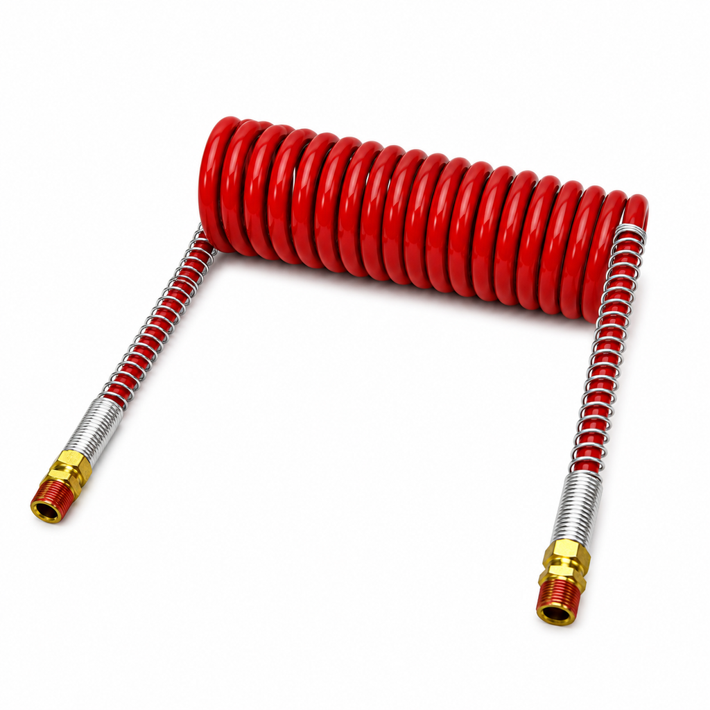 Single Air Coil 15ft Red & Blue Pair Compatible with Universal Applications – 1/2in OD with 1/2in Male Pipe Fittings – Compatible with 16215R – 022026 – 451036NR – 16215B – 022027 – 451036NB