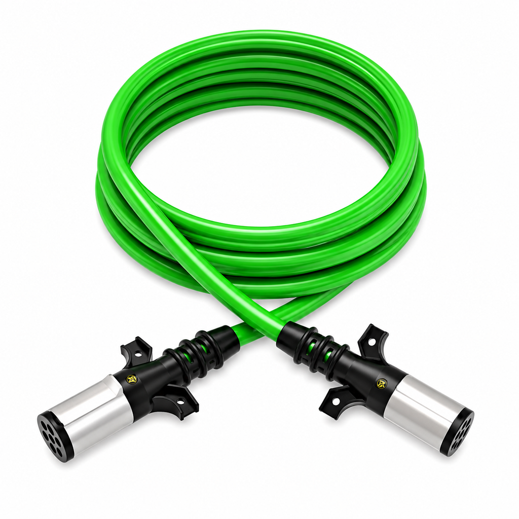 ABS Electrical Cable 15ft Compatible with Universal Applications – Sealed Straight Green Electrical Cord – 4/12ga, 2/10ga, 1/8ga Conductor Configuration – Compatible with 7AAB152MW, 590166, 4CA15