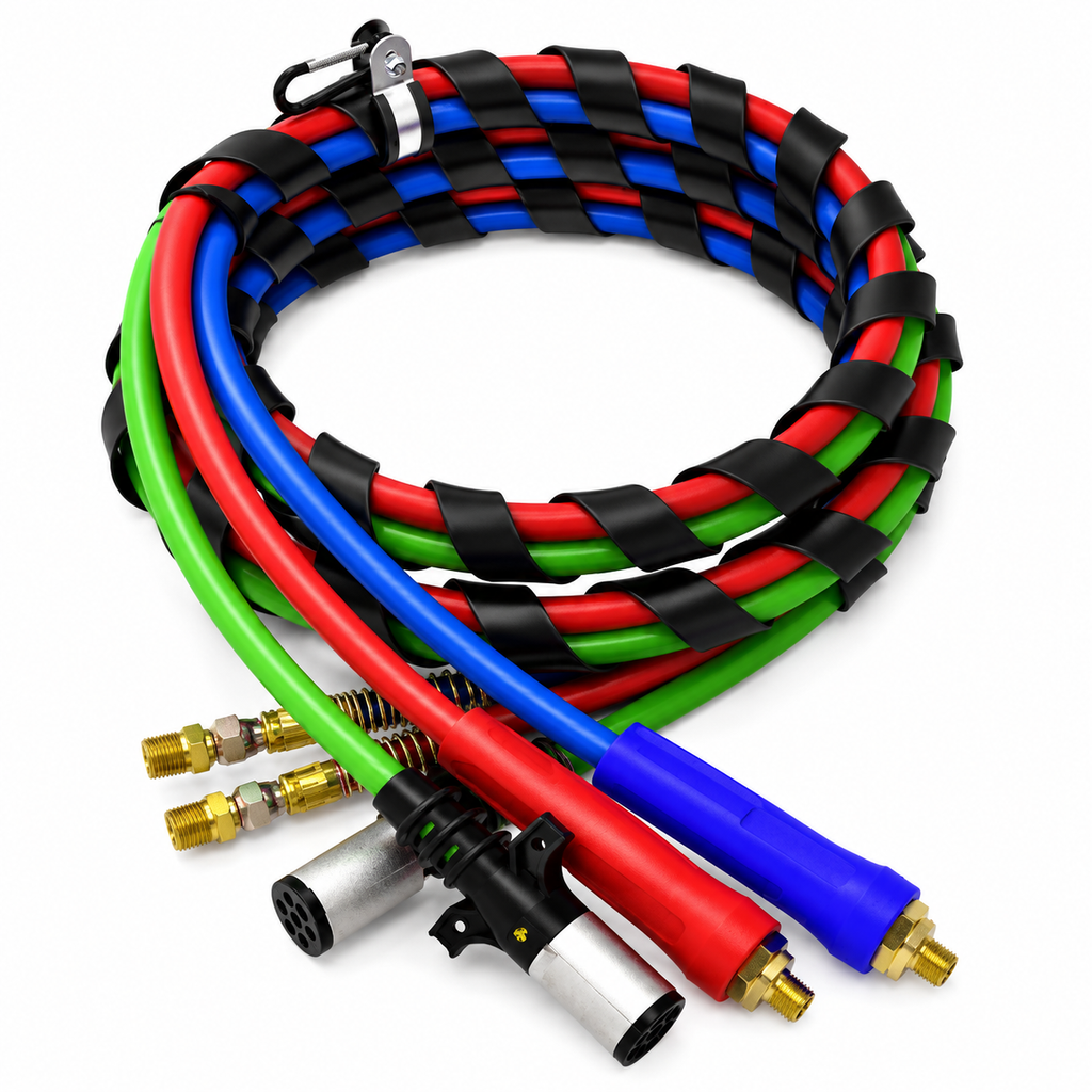 AirPower 3-in-1 Line 12ft Compatible with Universal Applications – Air & ABS Combination Assembly – Spiral Wrapped – Compatible with 13A1201, 451180