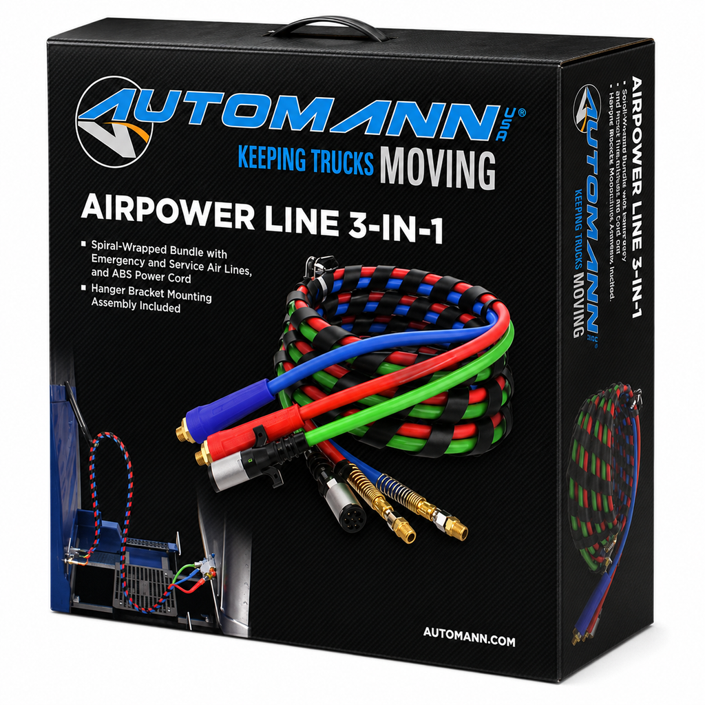 AirPower 3-in-1 Line 12ft Compatible with Universal Applications – Air & ABS Combination Assembly – Spiral Wrapped – Compatible with 13A1201, 451180