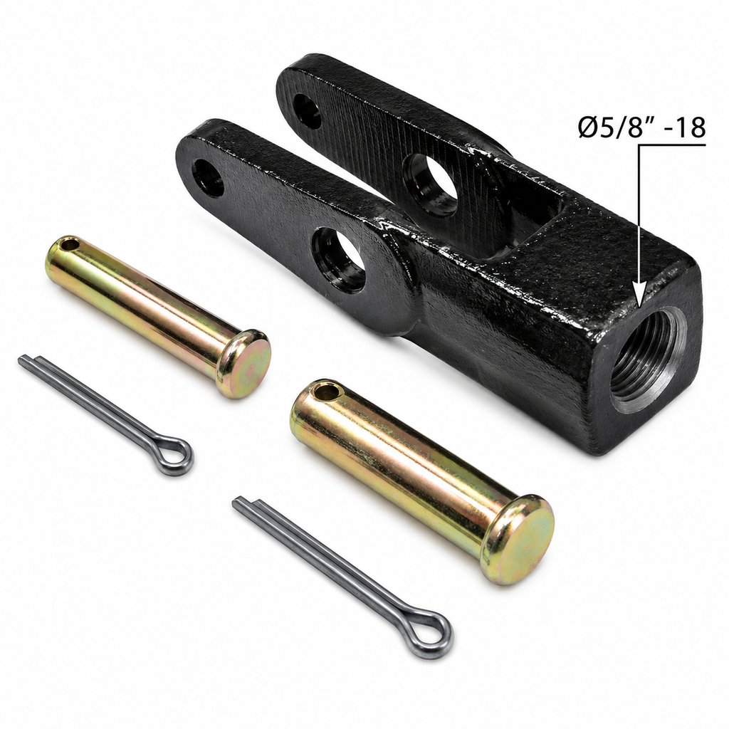 Clevis Kit Crewson Type Extended Compatible with Heavy-Duty Brake Applications – 5/8in-18 Threads – Black – Compatible with MC8480KTS