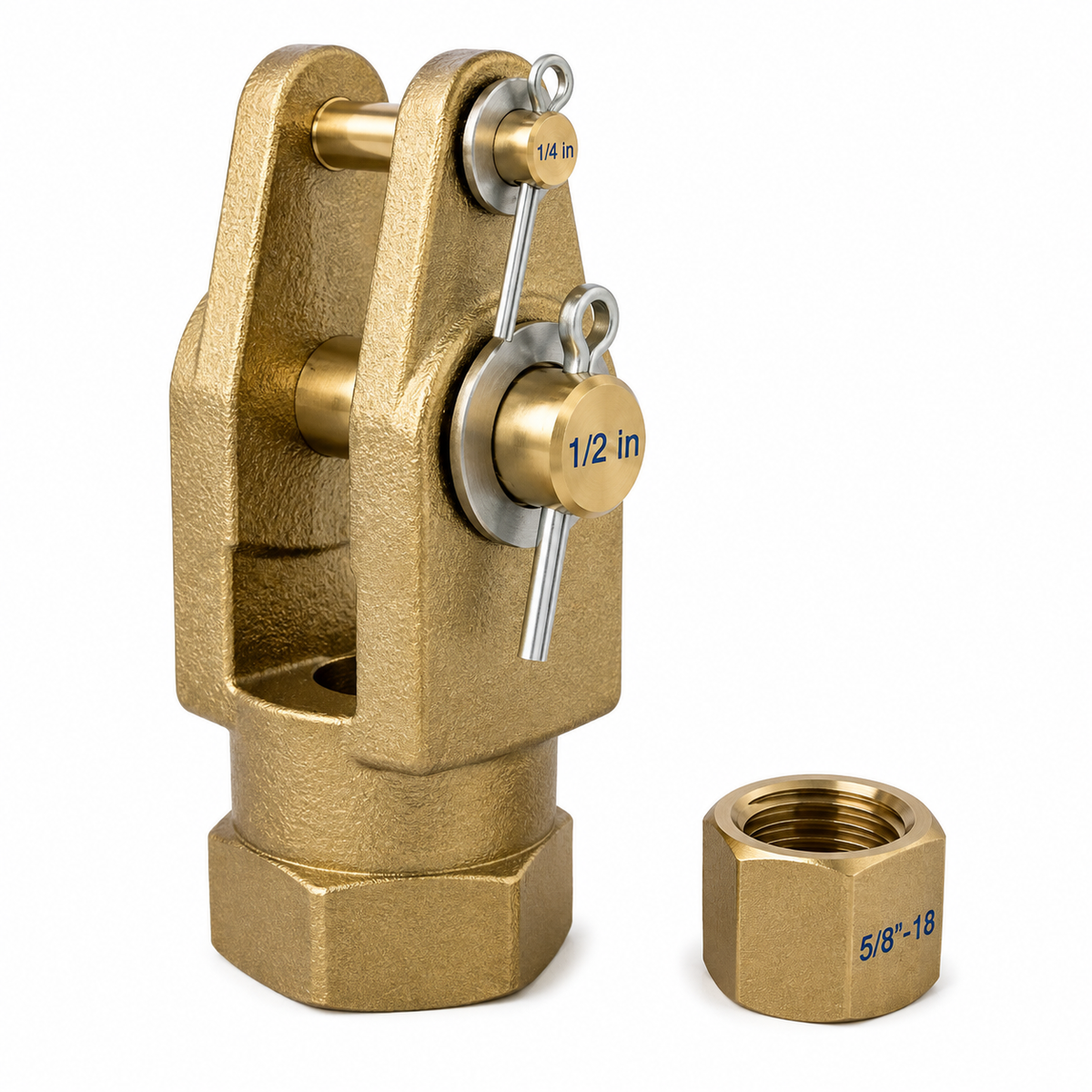 Clevis Kit Gunite Type Extended Collar Compatible with Universal Applications – Straight Lock Type with 5/8in-18 Threads – Compatible with E-15071 – CQ36545 – AS3018