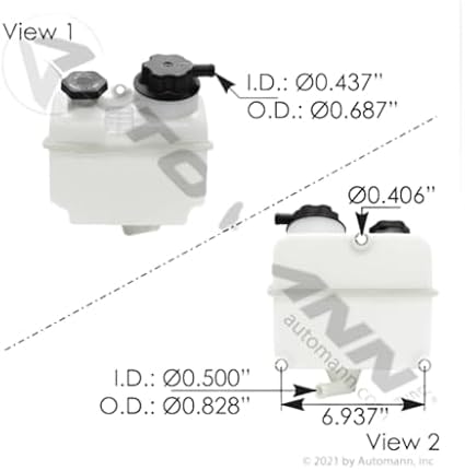 Power Steering Reservoir 2.32lb Compatible with Freightliner OEM A1416242000, A1417941000, A1419134000