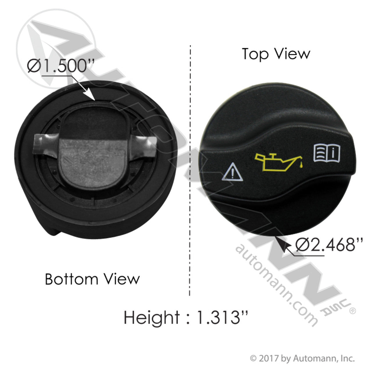 Engine Oil Fill Cap Detroit DD13 DD15 A0000101385, DDEA0000101385 575.4004