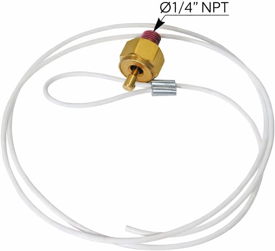 Manual Drain Valve 1/4 in NPT w/ 60 in Unclinched Cable – Closed Loop Valve End – Replaces 177.4011 – Compatible with OEM TV12105U, 032160, 401047