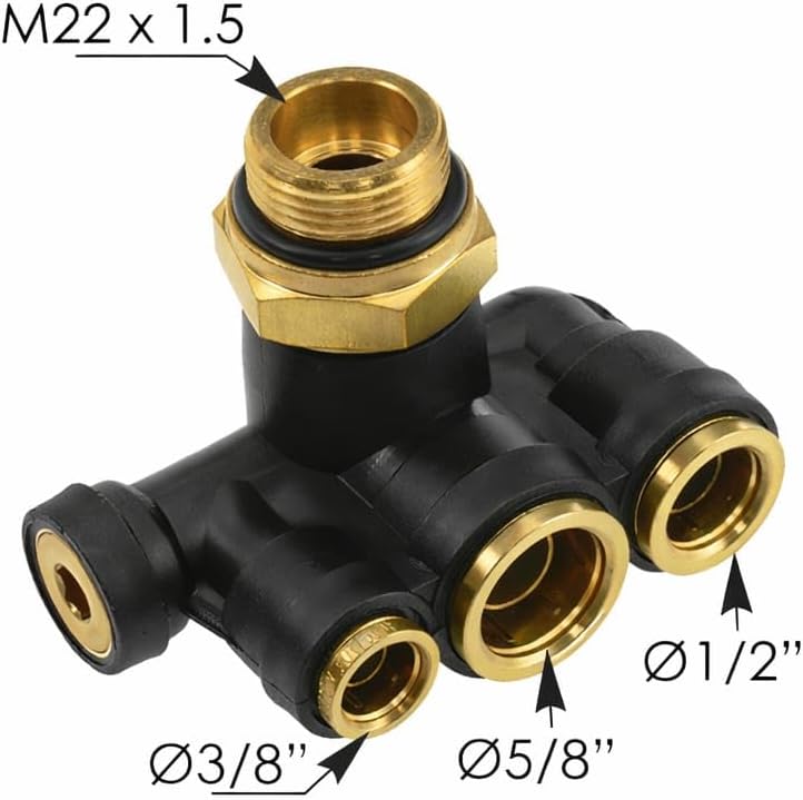 Air Manifold for International IHC – 3/8 in, 1/2 in & 5/8 in PLC Ports with M22x1.5 O-Ring Port – Compatible with OEM 3830946C1