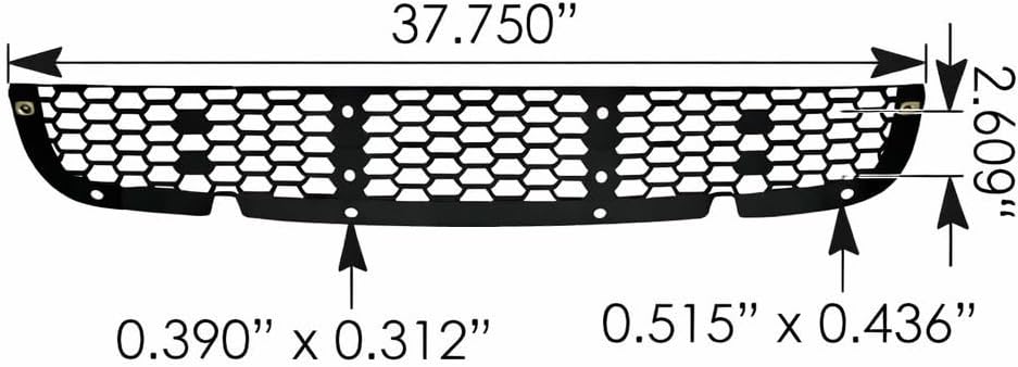 Bumper Mesh RH/LH 2-Piece for Freightliner New Cascadia P4 (2018–Up) – Use with Wabco Collision Radar – Compatible with OEM 2128985001, 2128985003