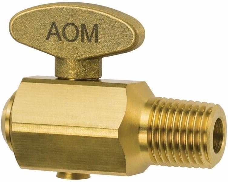 Drain Valve Internal Seat 1/4in NPT – 1/4 Turn, Low Pressure up to 30 PSI – Replaces 177.4040 – Compatible with OEM 103385, 10719, 12110
