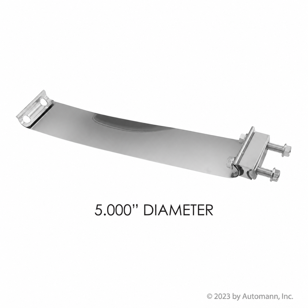 Exhaust Band Clamp Flat 5in Compatible with Universal Applications – Stainless Steel EZ Seal Type – Compatible with E50ST – J000217