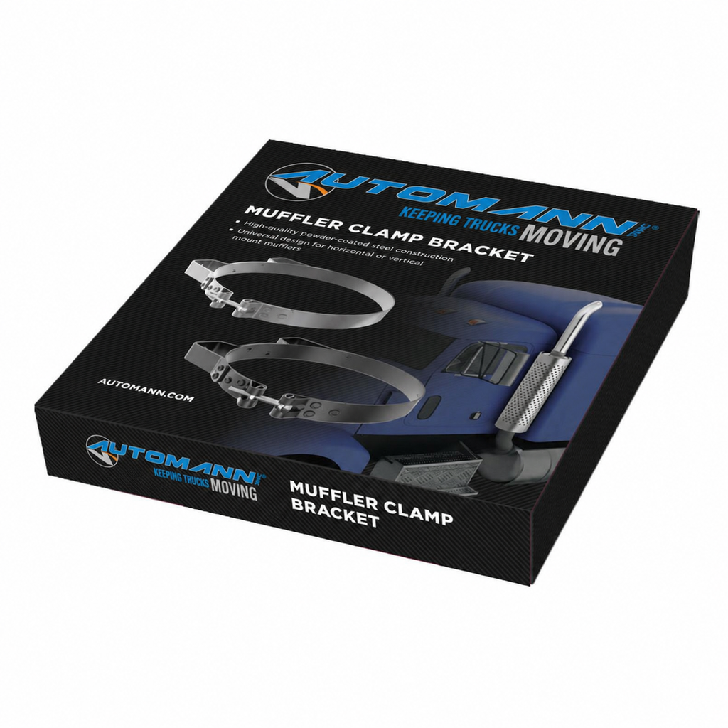 Muffler Clamp Bracket 10in – Black Powder Coated – Compatible with M002121 – MMB10
