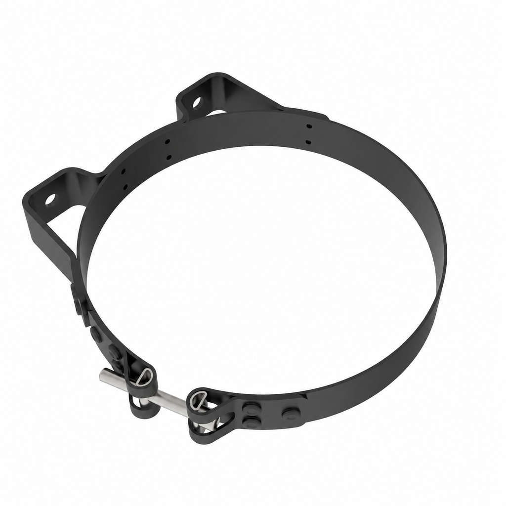 Muffler Clamp Bracket 8.5in Compatible with Universal Applications – Black Powder Coated – Compatible with 11000419 – M002119