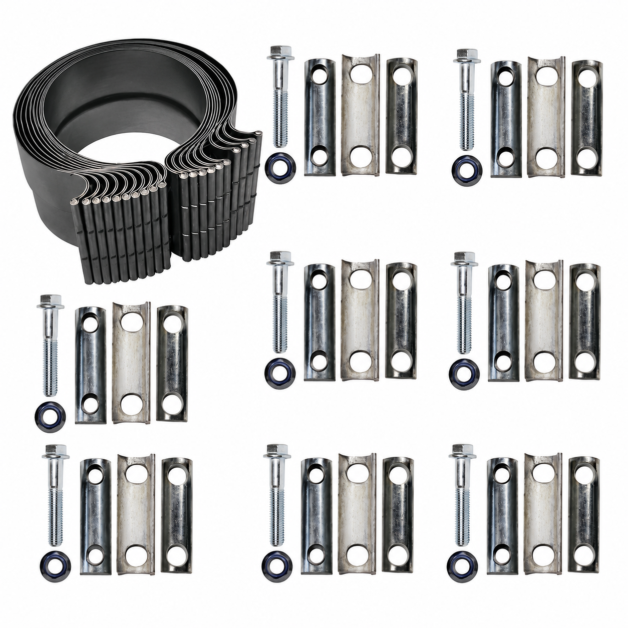 Exhaust Band Clamp Preformed 4in Compatible with Universal Applications – Aluminized Steel – Compatible with L40AB – PF4ABK