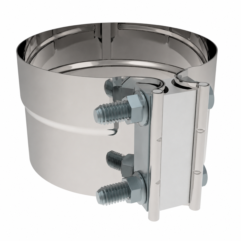 Exhaust Band Clamp 5in Compatible with Universal Applications – Preformed Stainless Steel – Compatible with L50SA