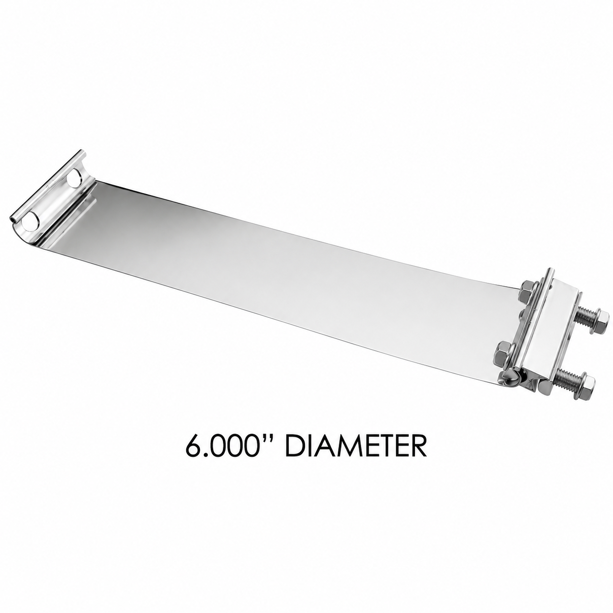 Exhaust Band Clamp Flat 6in Compatible with Universal Applications – Stainless Steel EZ Seal Type – Compatible with E60ST – J000218 – X004539