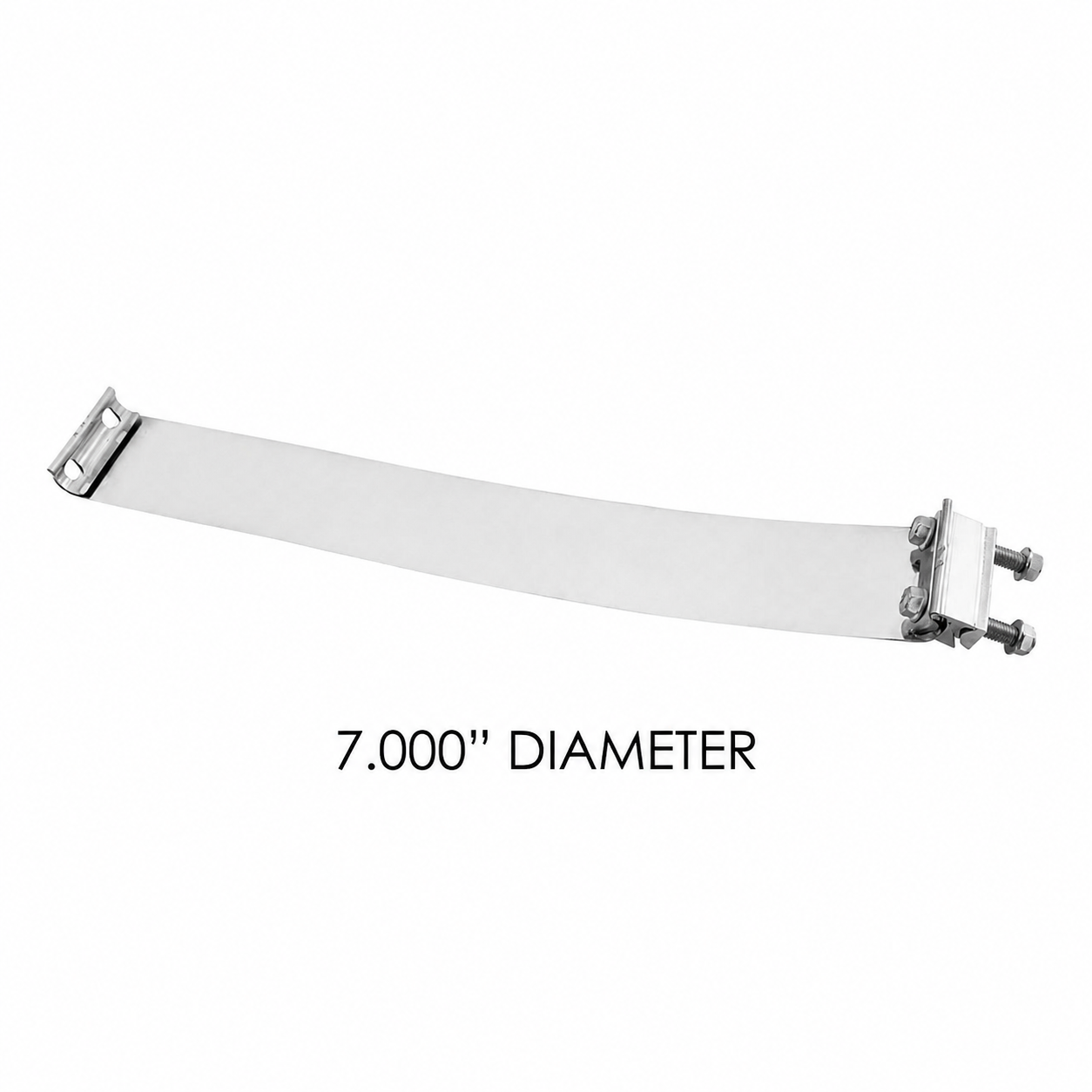 Exhaust Band Clamp Flat 7in Compatible with Universal Applications – Stainless Steel EZ Seal Type – Pack of 10 – Compatible with EZ7SS – E70ST