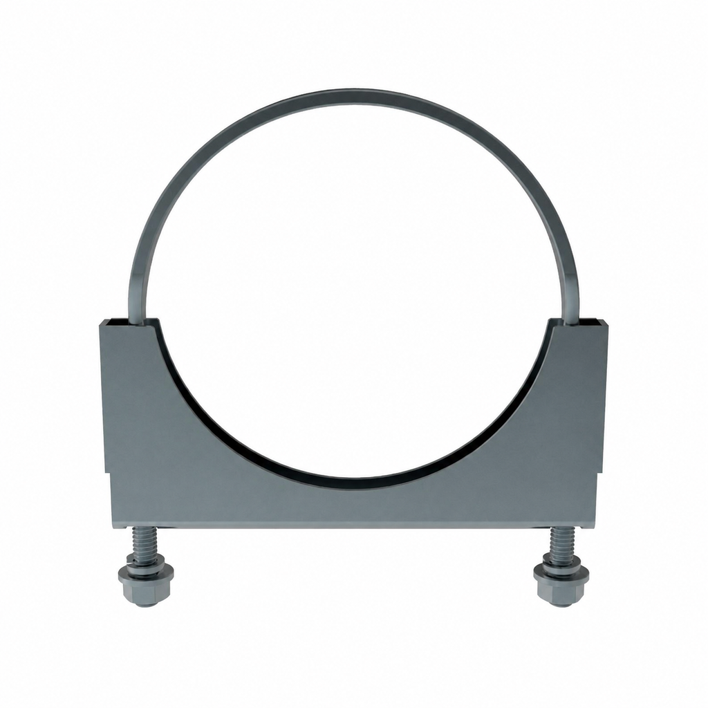 Flat U-Bolt Saddle Clamp 5in Compatible with Universal Applications – 3/8"-16 Bolt Size – Compatible with W35757