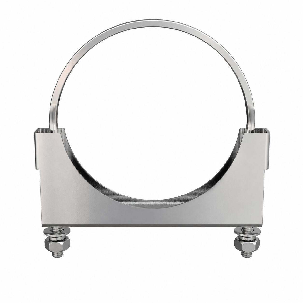 Flat U-Bolt Saddle Clamp 5in Compatible with Universal Applications – Chrome Finish – Pack of 10 – Compatible with FB5C – P206611