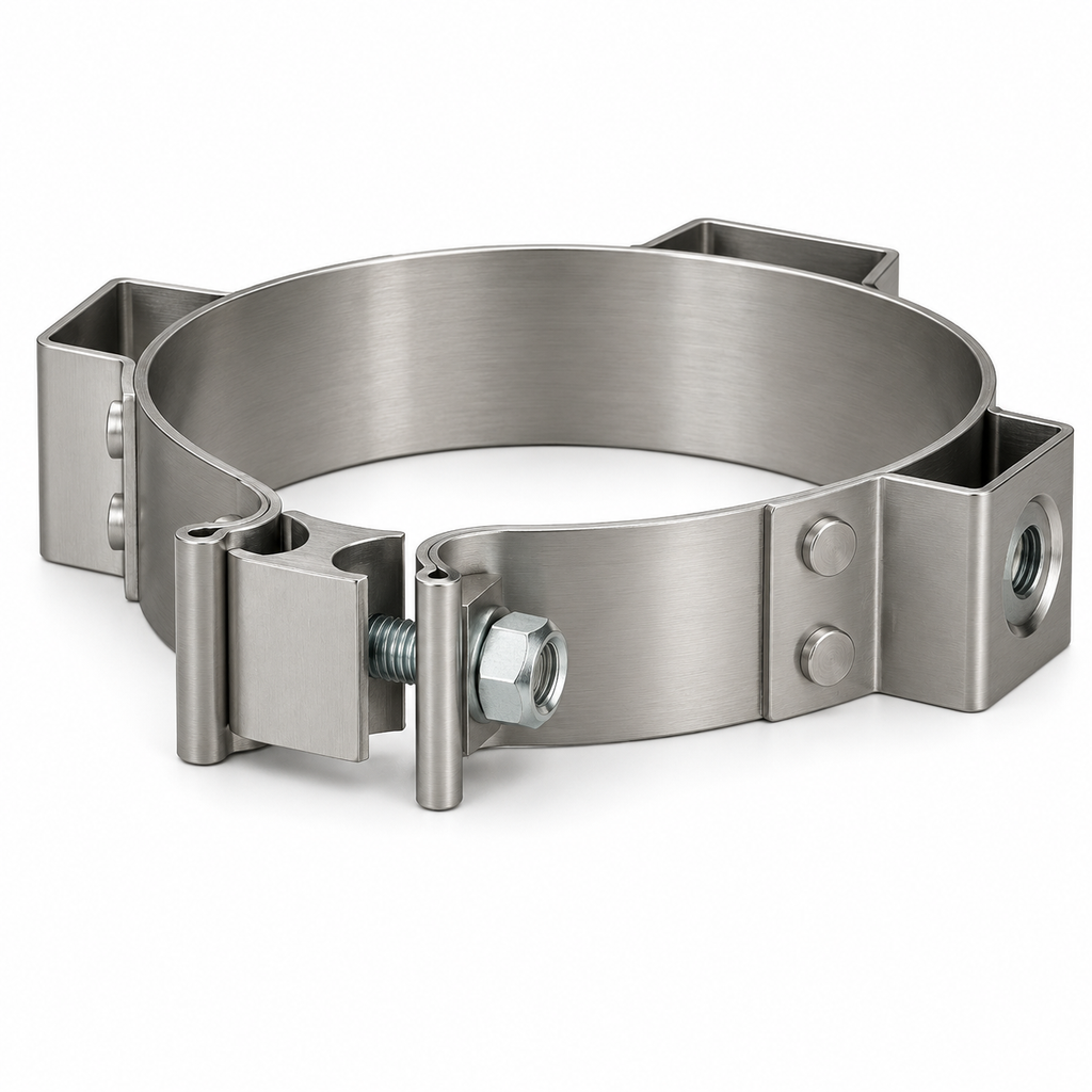 Mounting Bracket Heat Shield Compatible with International IHC Applications – 5in Diameter Pipe – 409 Stainless Steel – Compatible with FLTEC50PSTS – 3558220C1 – 3780801