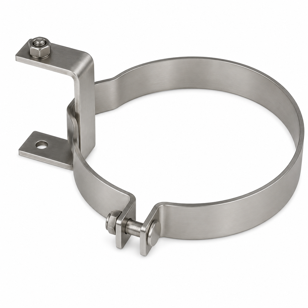 Stack Mounting Bracket Top SS LH Compatible with Kenworth T800 W900B W900L Aerocab Applications – 7in Stack Top Cab Bracket – Compatible with AC7KWLP