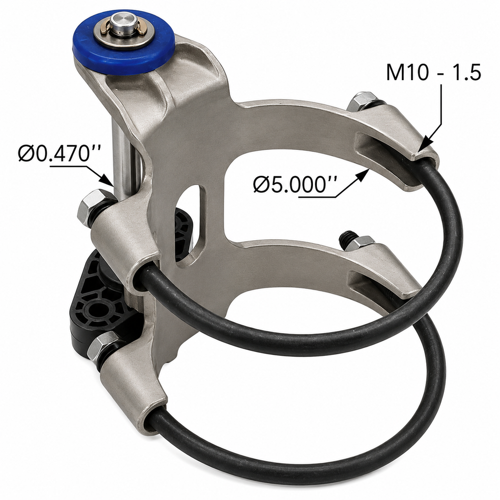 Exhaust Slider Clamp Assembly LH Compatible with Peterbilt 388 389 Applications – Includes M136109KUB – Compatible with M166048