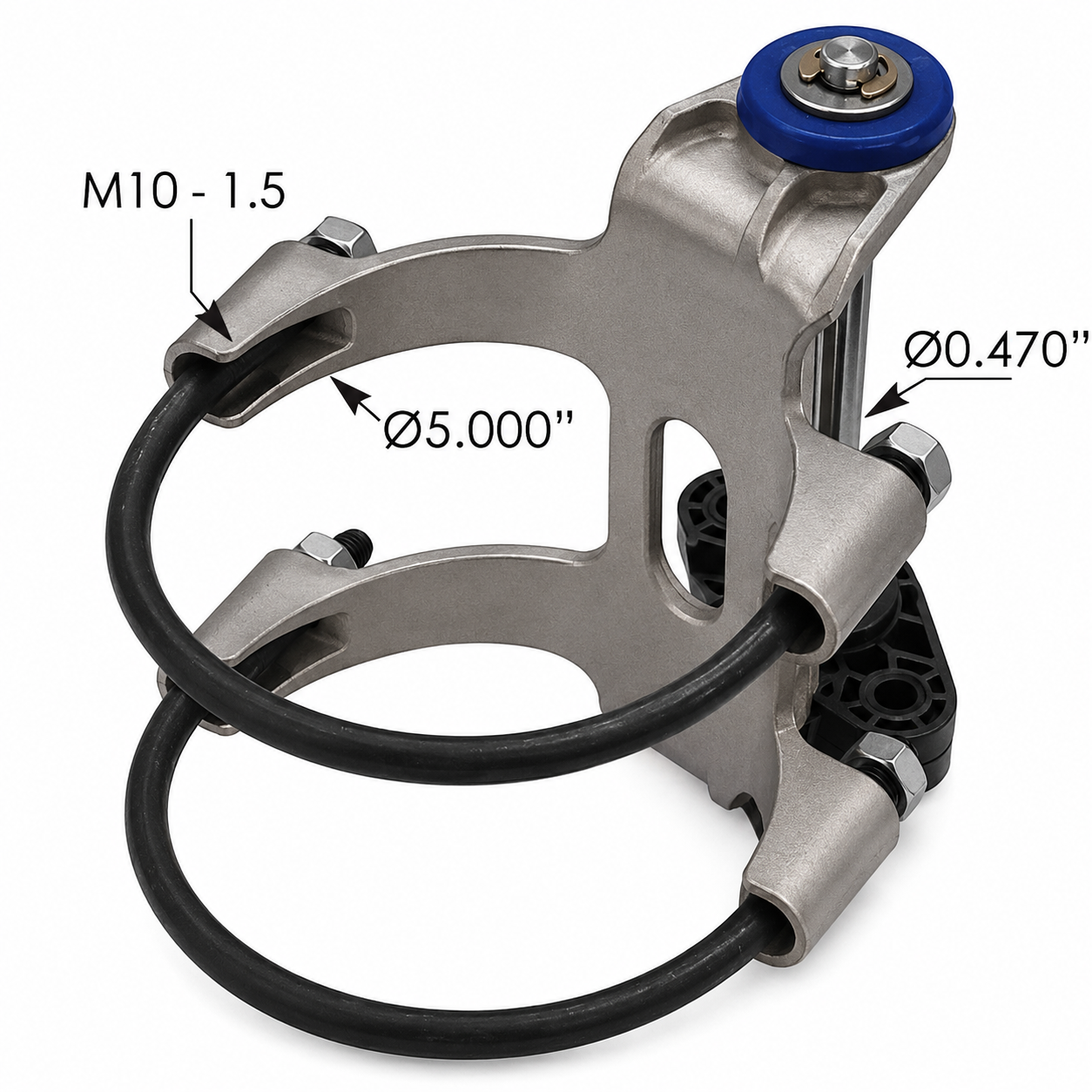 Exhaust Slider Clamp Assembly RH Compatible with Peterbilt 388 389 Applications – Includes M136109KUB – Compatible with M166048R