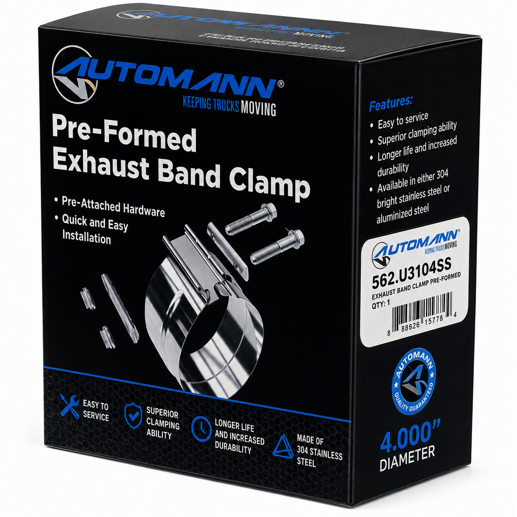 Exhaust Band Clamp 4in Compatible with Universal Applications – Preformed Stainless Steel – Compatible with 40PLA – W33224