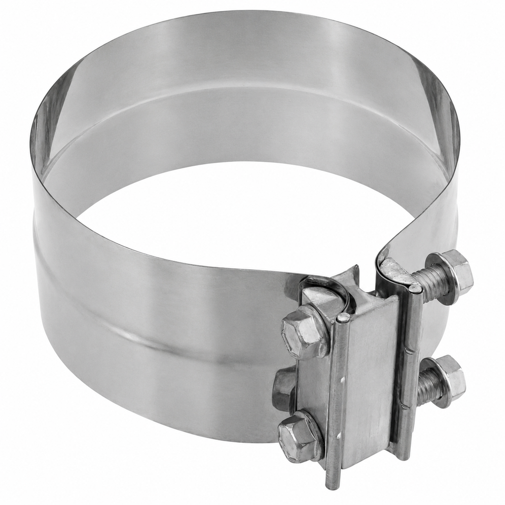 Exhaust Band Clamp Preformed 6in Compatible with Universal Applications – Stainless Steel – Compatible with 21339 – W33271
