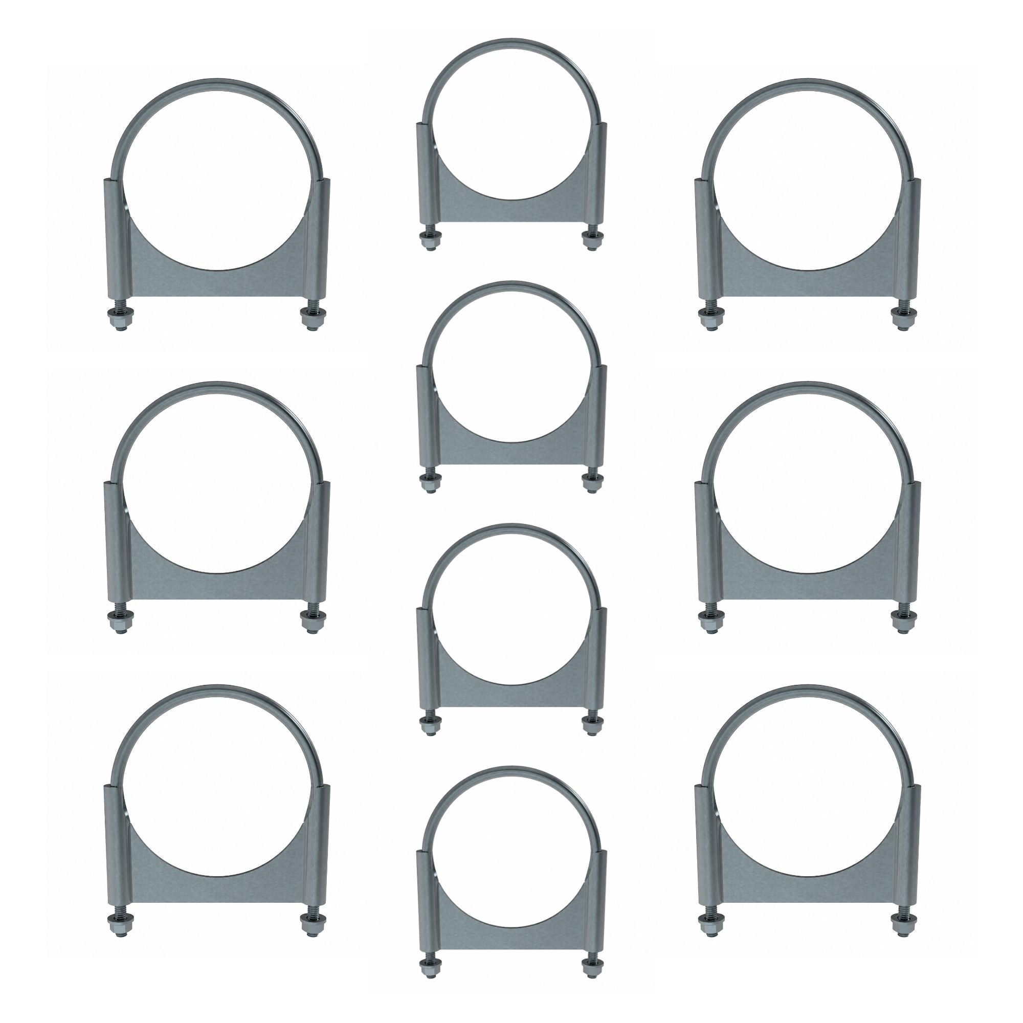 Guillotine Clamp 5in Compatible with Universal Applications – Round Zinc Coated Steel – Pack of 10