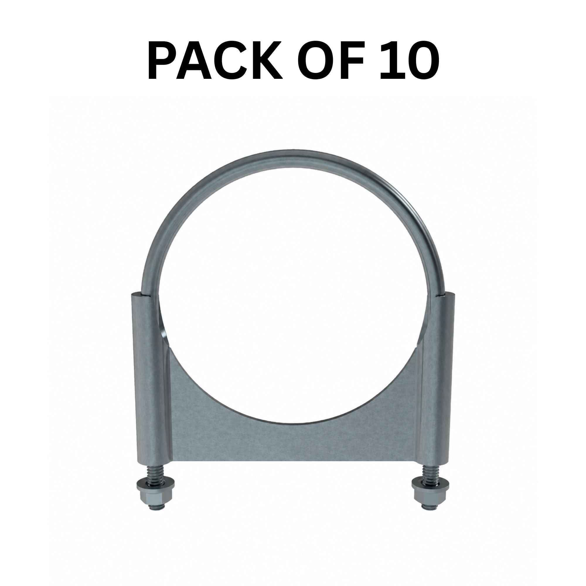Guillotine Clamp 5in Compatible with Universal Applications – Round Zinc Coated Steel – Pack of 10