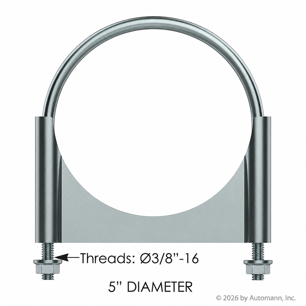 Guillotine Clamp 5in Compatible with Universal Applications – Round Zinc Coated Steel – Compatible with W35789
