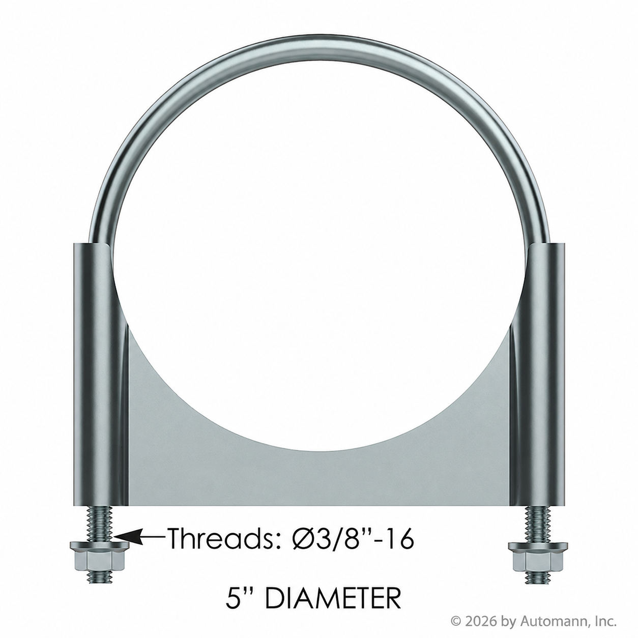 Guillotine Clamp 5in Compatible with Universal Applications – Round Zinc Coated Steel – Pack of 10